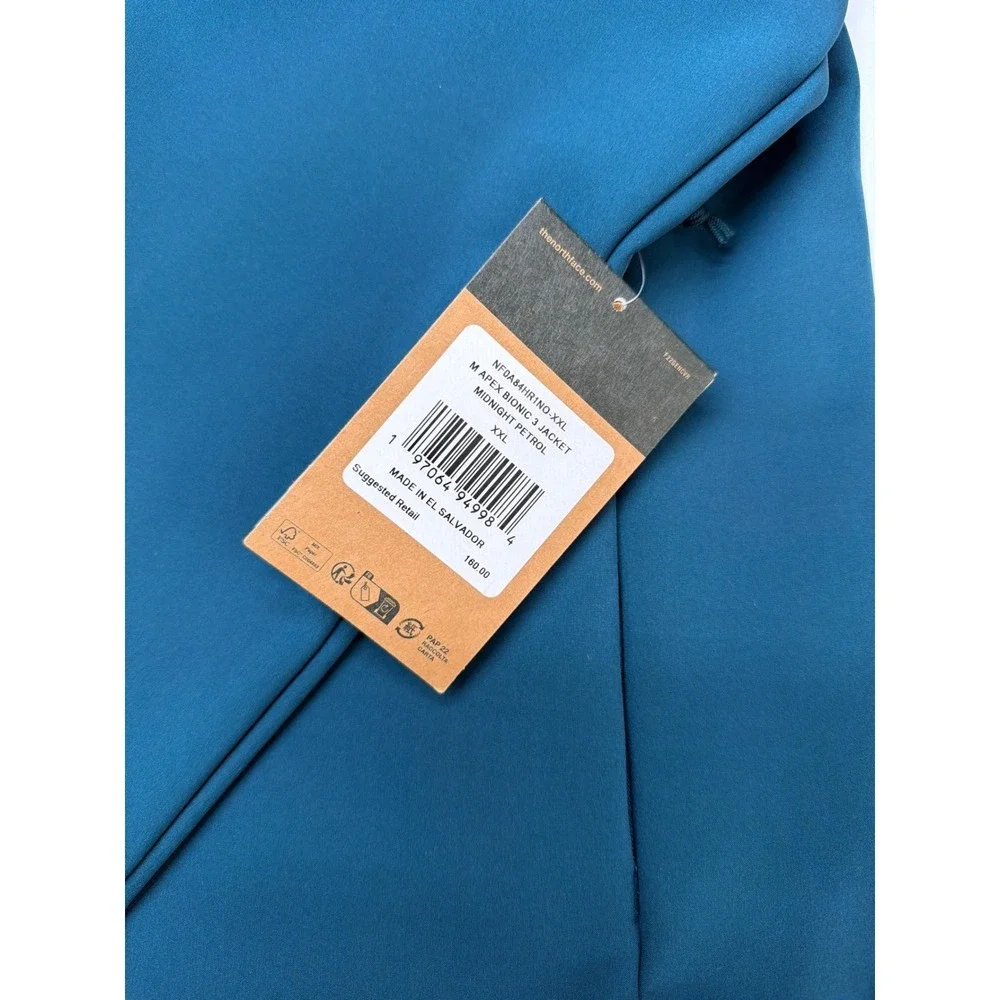 The North Face Mens XXL Windwall Soft Shell Jacket‎ Blue Moonlight Petrol